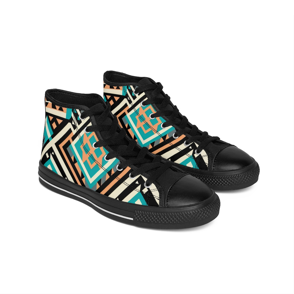 "Kente Kicks: Fusion Footwear" - Men's Classic Sneakers