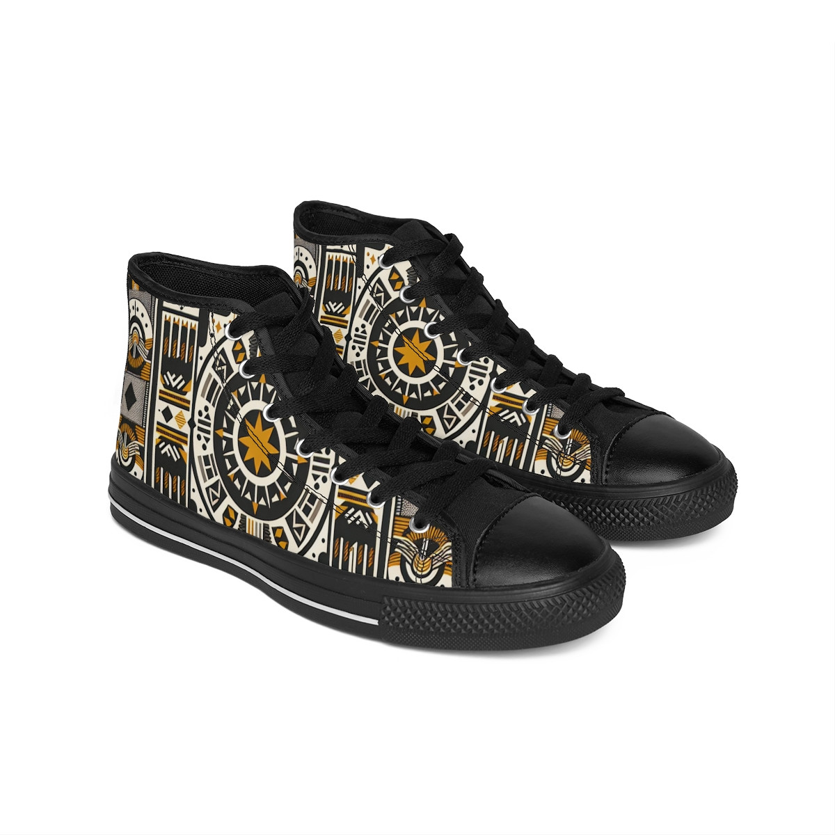 "AfroFusion Kente Kicks" - Women's Classic Sneakers