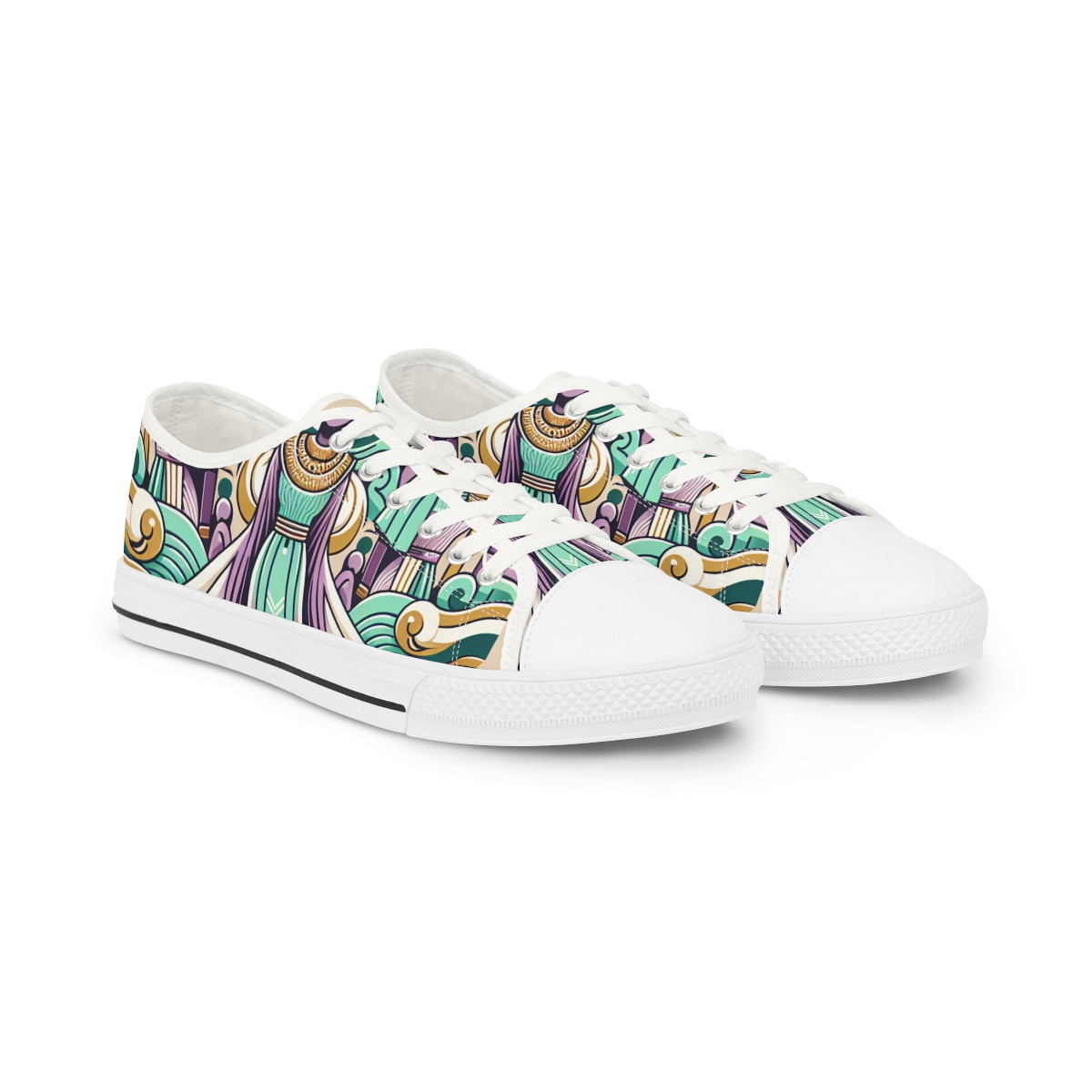 "AfroEchelon Kente Kicks" - Men's Lowtop Sneakers