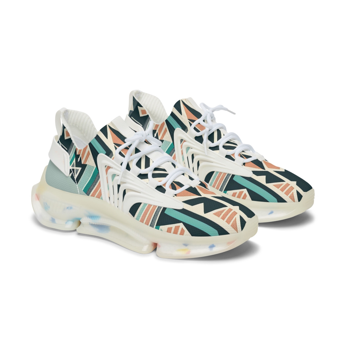 "AfroStride Kente Kicks" - Women's Mesh Sneaker