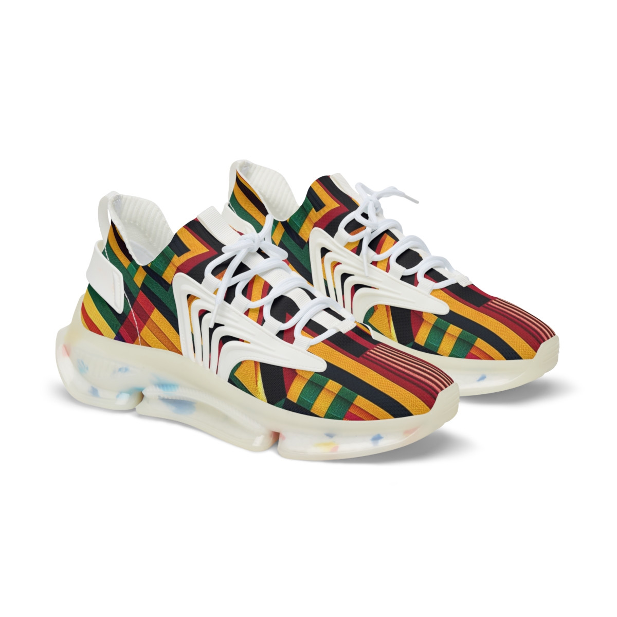 "AfroStride Kente Kicks" - Men's Mesh Sneaker