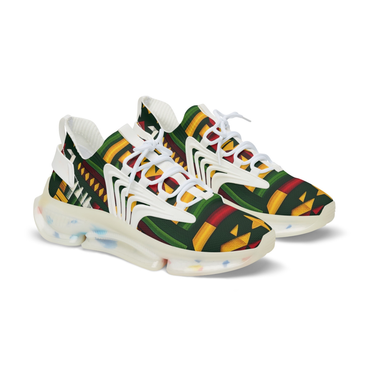 "AfroFusion Kente Kicks" - Men's Mesh Sneaker