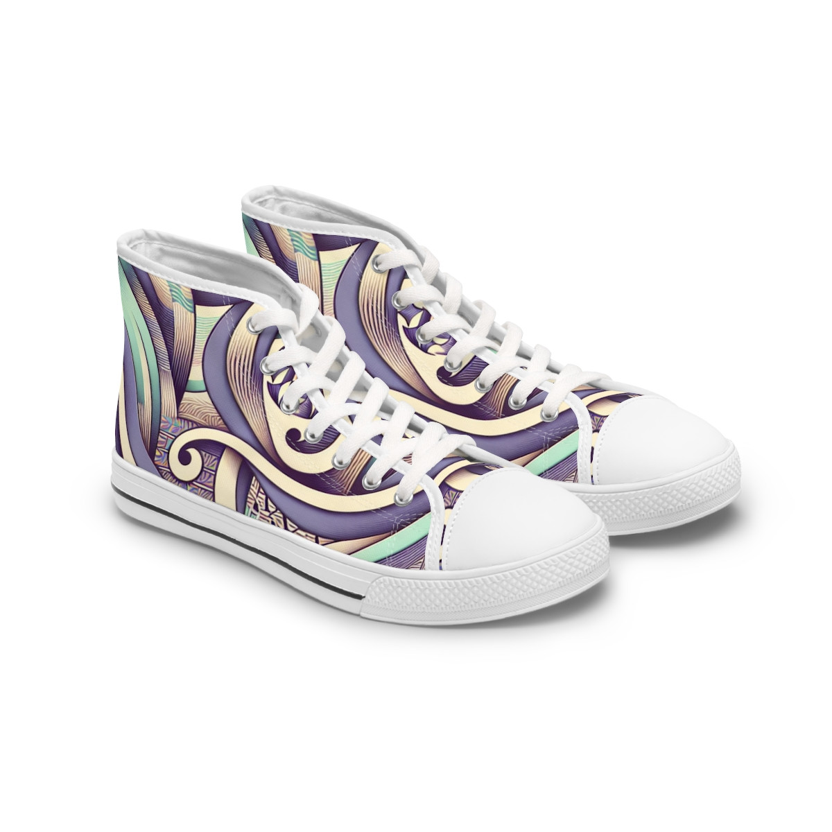 "AfroStride Kente Kicks" - Womn's High top Sneakers