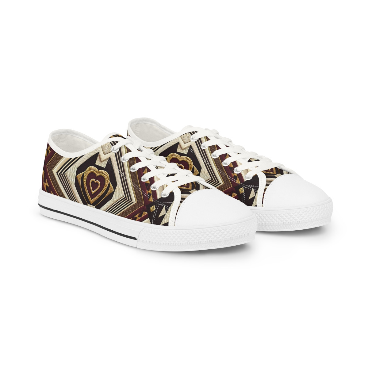 "AfroStride: Kente Kaleidoscope Sneakers" - Men's Lowtop Sneakers