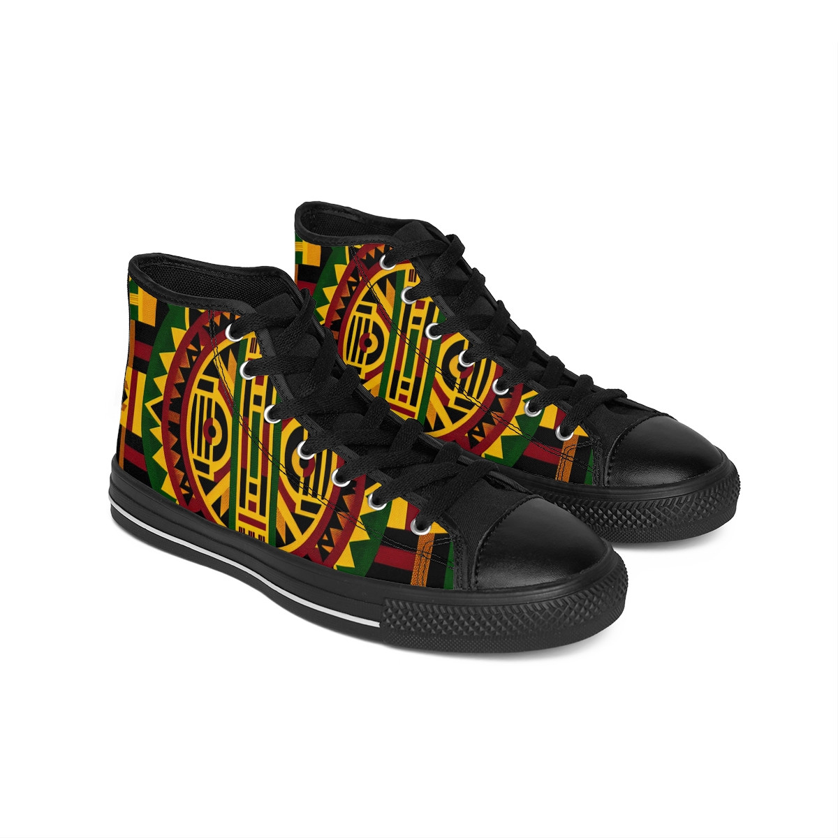 "Kente Kicks: AfroFusion Footwear" - Men's Classic Sneakers