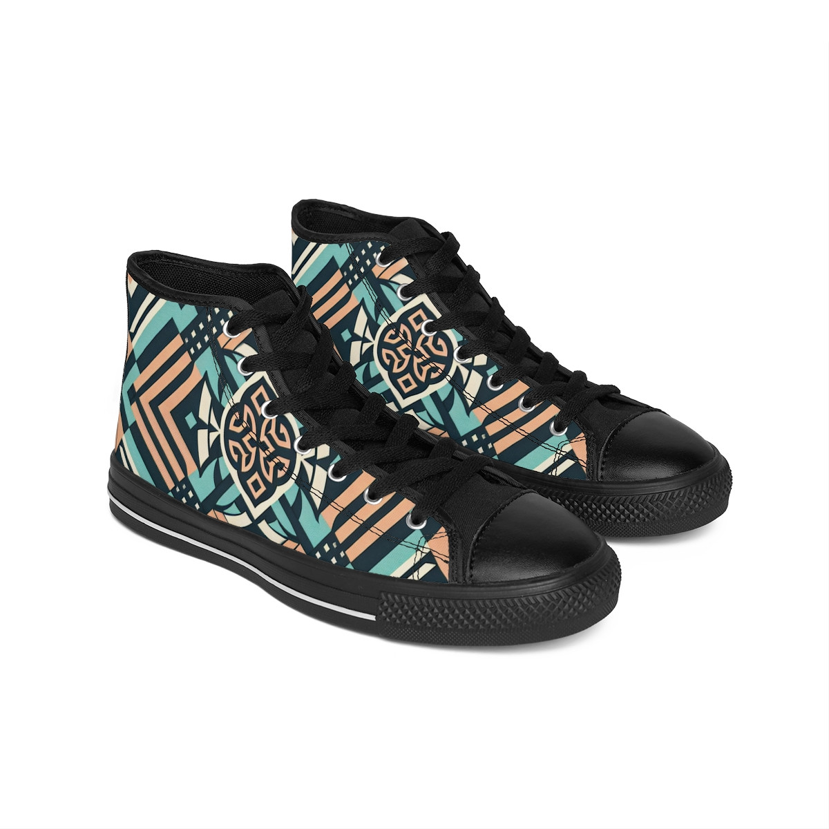"AfroStride Kente Kicks" - Men's Classic Sneakers