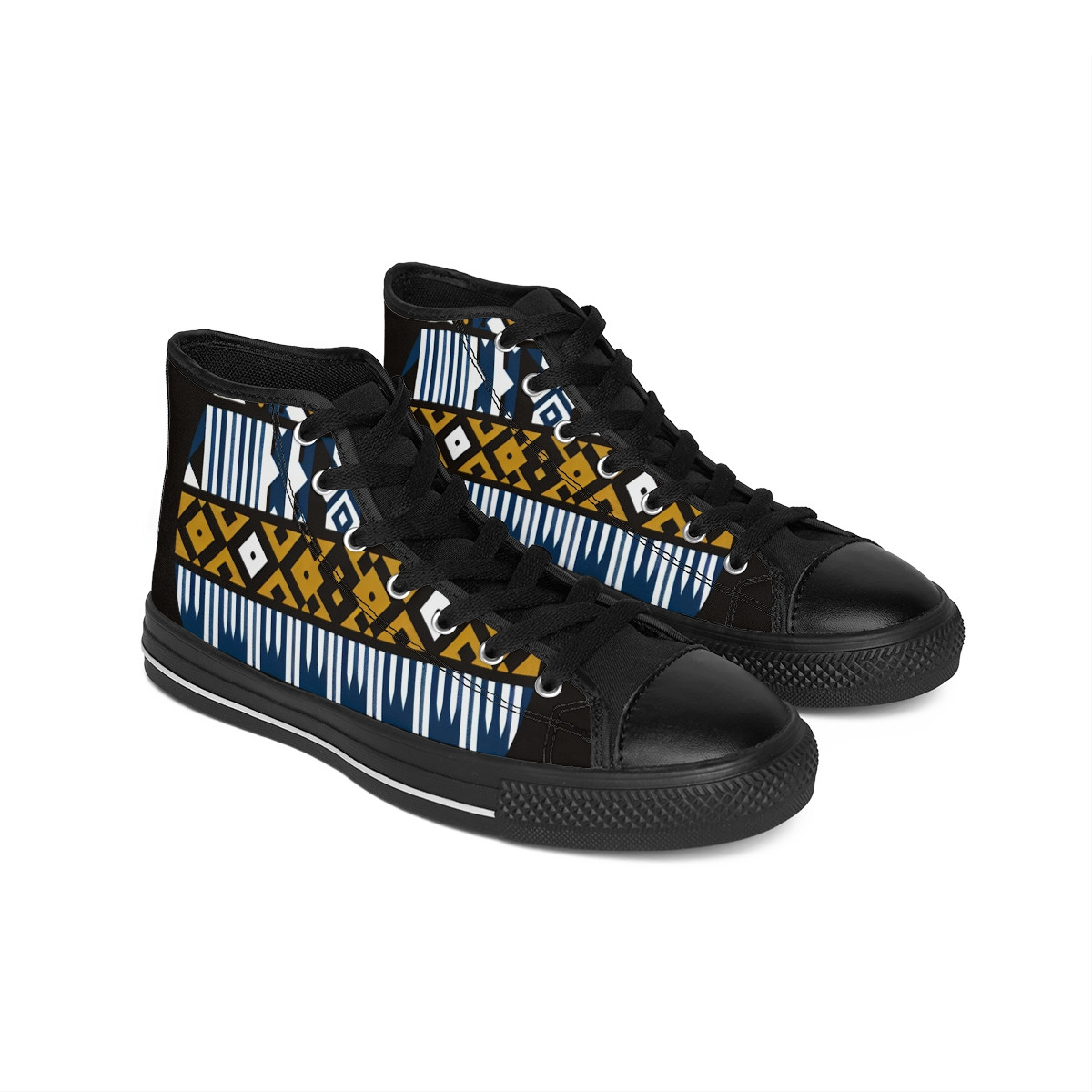 "AfroFusion Kente Kicks" - Women's Classic Sneakers