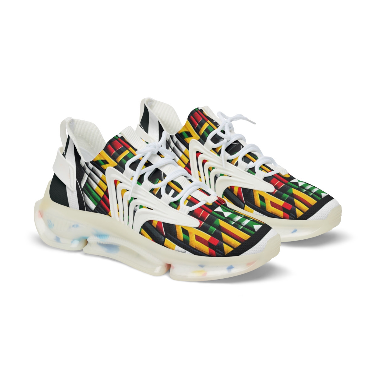 "AfroVogue Kente Kicks" - Men's Mesh Sneaker