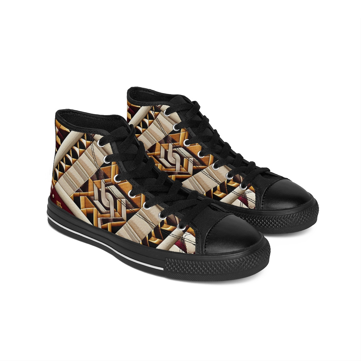 "AfroStride Kente Kicks" - Women's Classic Sneakers