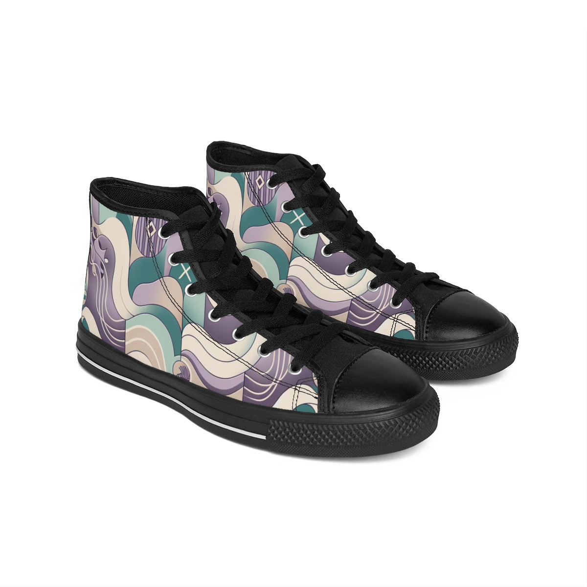 "AfroFusion Kente Kicks" - Women's Classic Sneakers