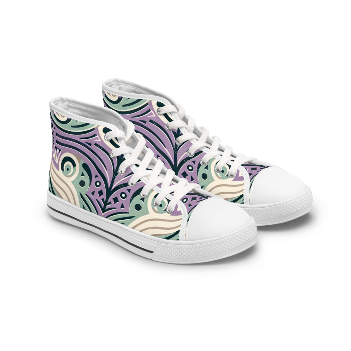 "Heritage Stride Kente Kicks" - Womn's High top Sneakers