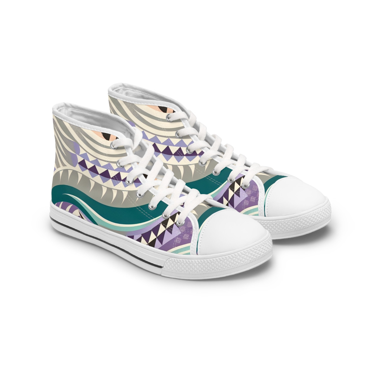 "AfroStride Kente Kicks" - Womn's High top Sneakers