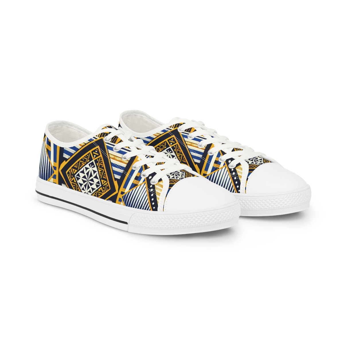 "Heritage Stride Kente Kicks" - Men's Lowtop Sneakers
