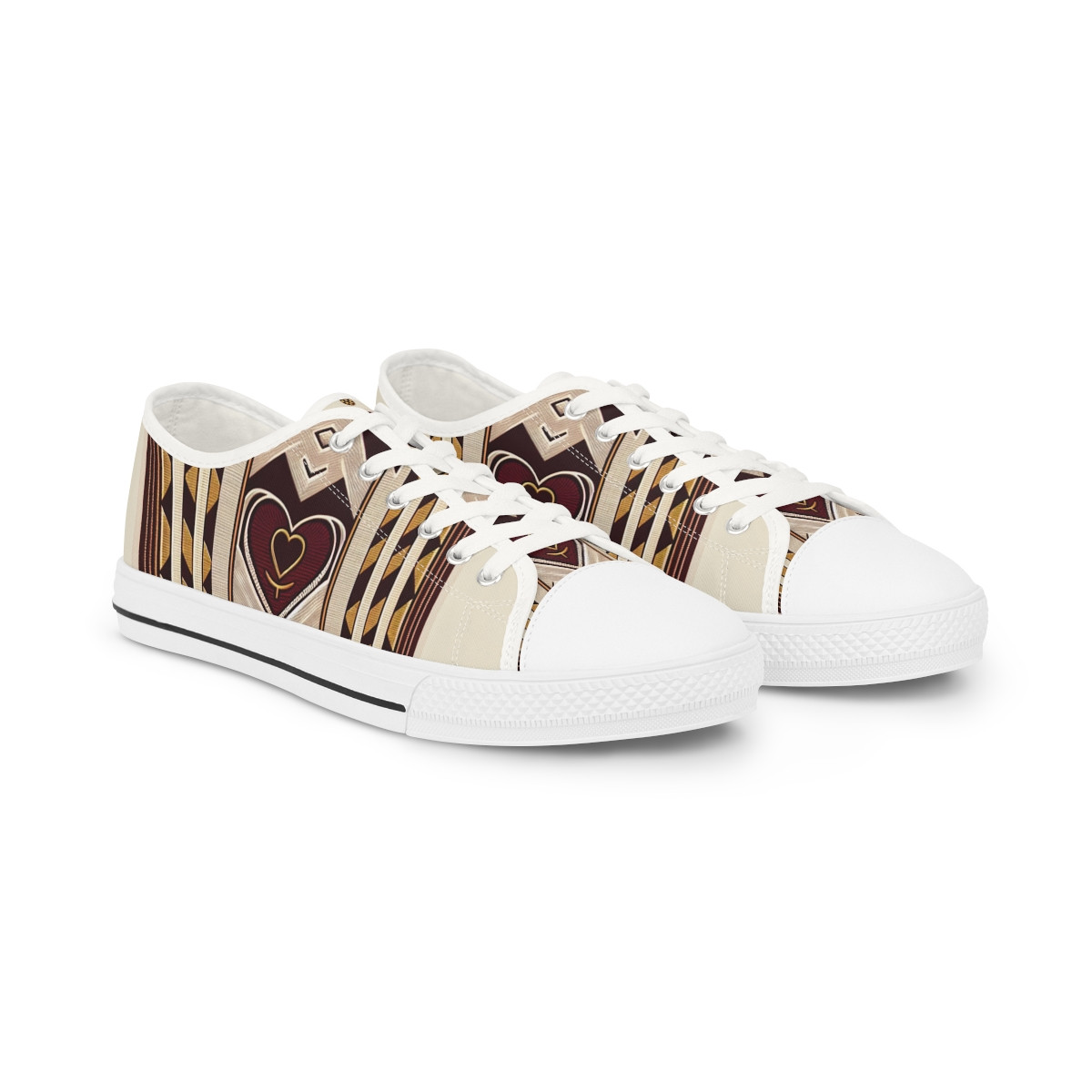 "KenteKicks: AfroFusion Footwear" - Men's Lowtop Sneakers
