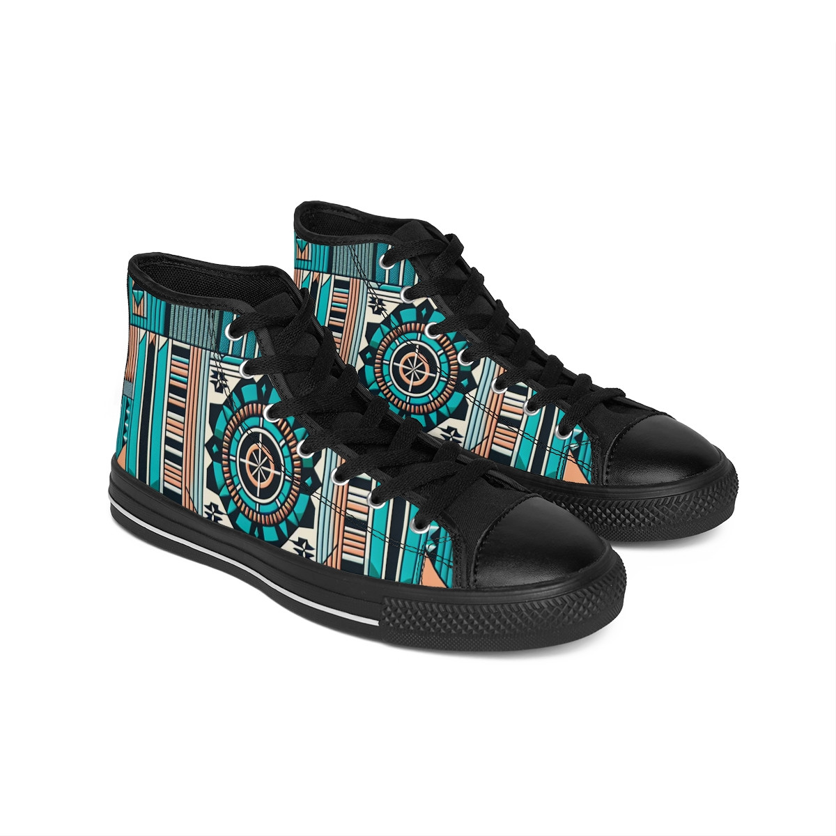 "AfroStride Kente Kicks" - Men's Classic Sneakers