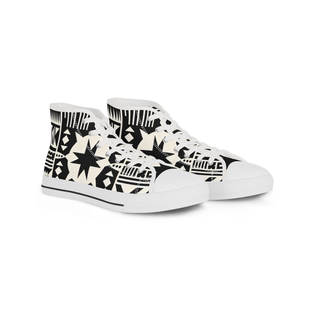 "AfroFusion Kente-Kicks" - Men's High top Sneakers