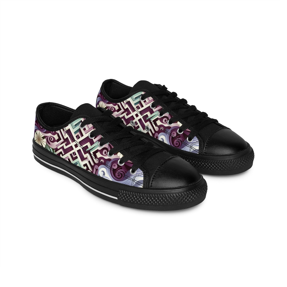 "AfroVerve Kente Kicks" - Women's Sneakers