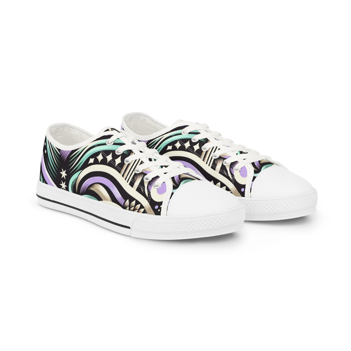 "Step Dazzle Afrique Kente Kicks" - Men's Lowtop Sneakers