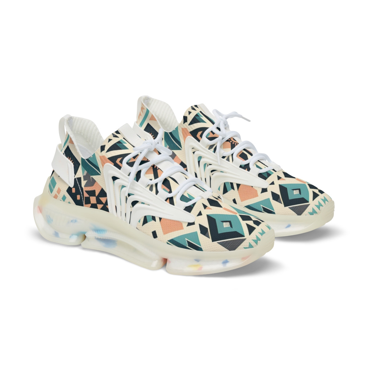 "Heritage Stride: Kente Kaleidoscope Sneakers" - Men's Mesh Sneaker