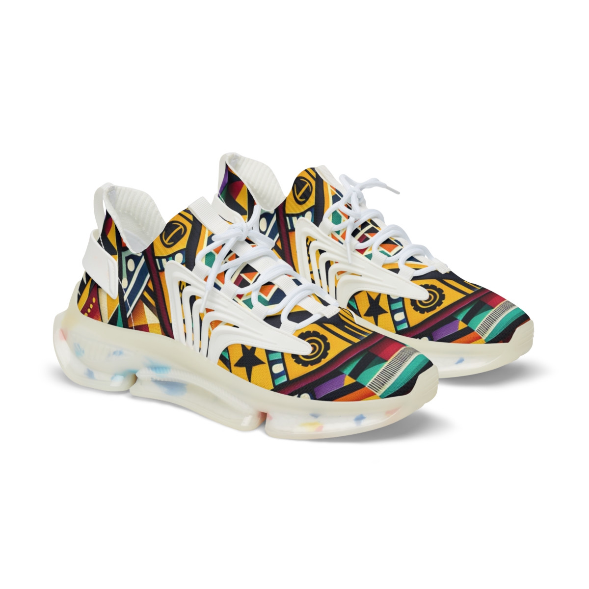 "AfroStride Kente Kicks" - Men's Mesh Sneaker