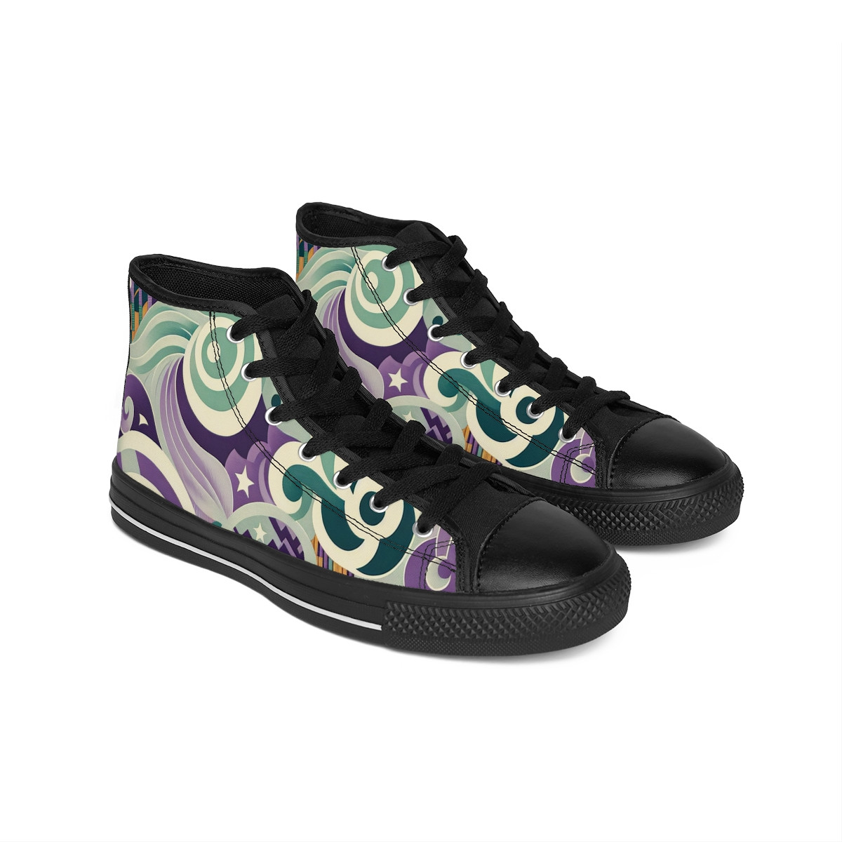"AfroStride Kente Kicks" - Women's Classic Sneakers