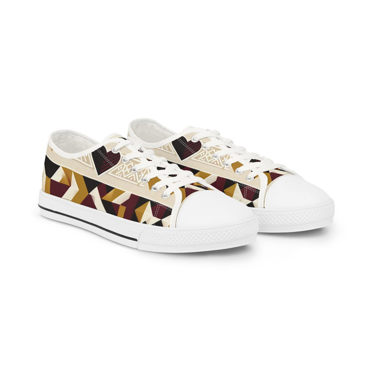 "AfroRhythm Kente Kicks" - Men's Lowtop Sneakers