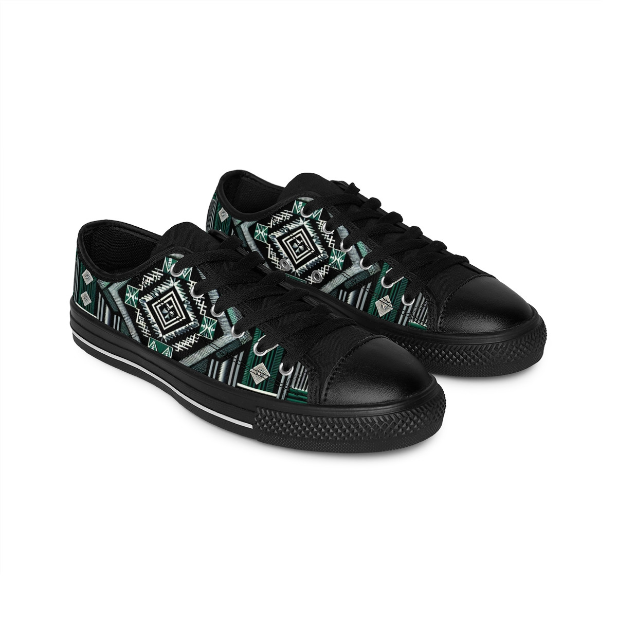 "AfroGlow Kente Kicks" - Women's Sneakers