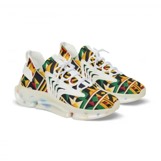 "Afrorical Vibes Kente Kicks" - Men's Mesh Sneaker