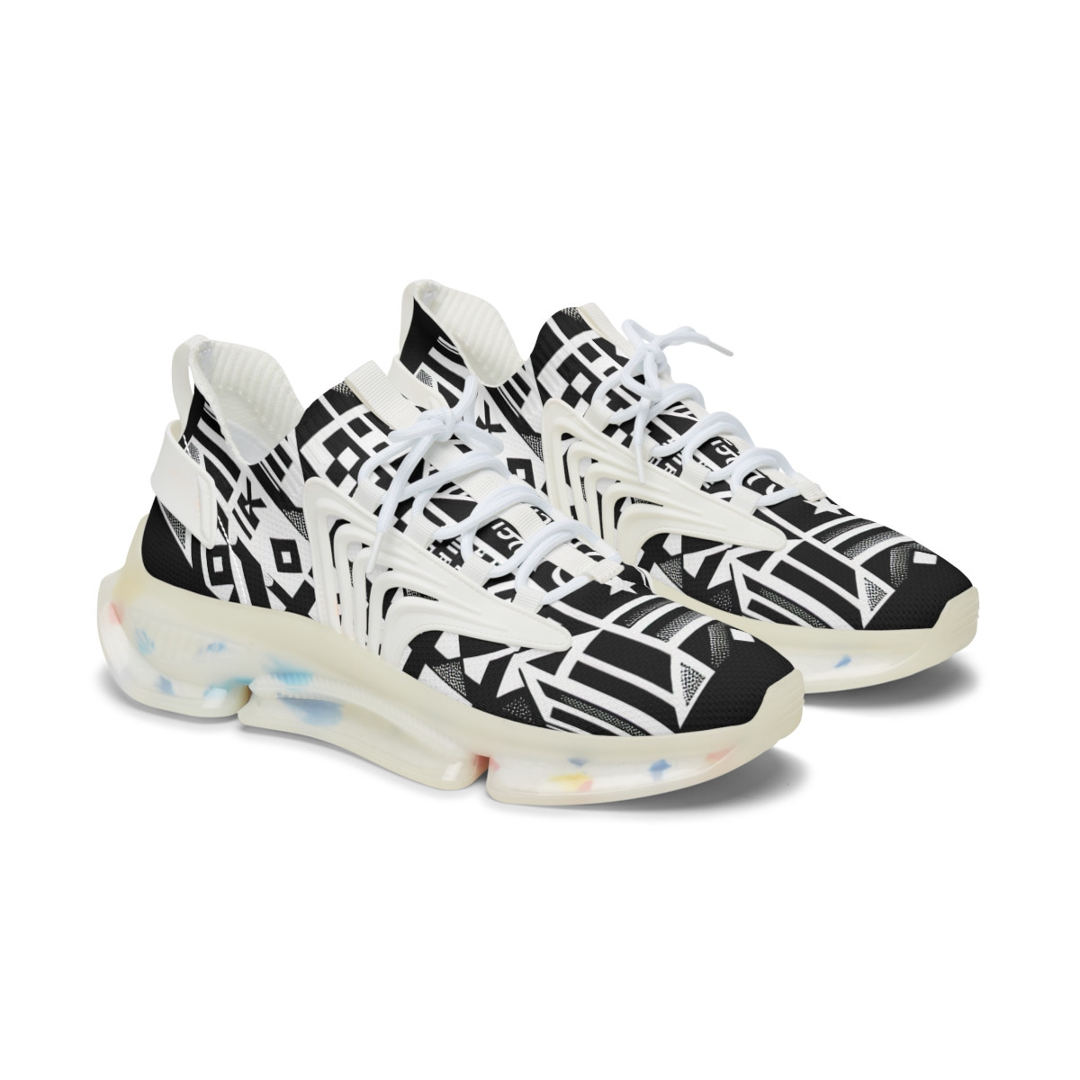 "AfroVibe Kente Kicks" - Women's Mesh Sneaker