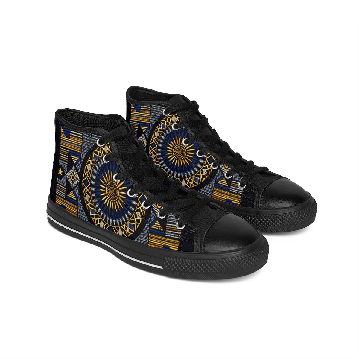 "AfroStride Kente Kicks" - Women's Classic Sneakers