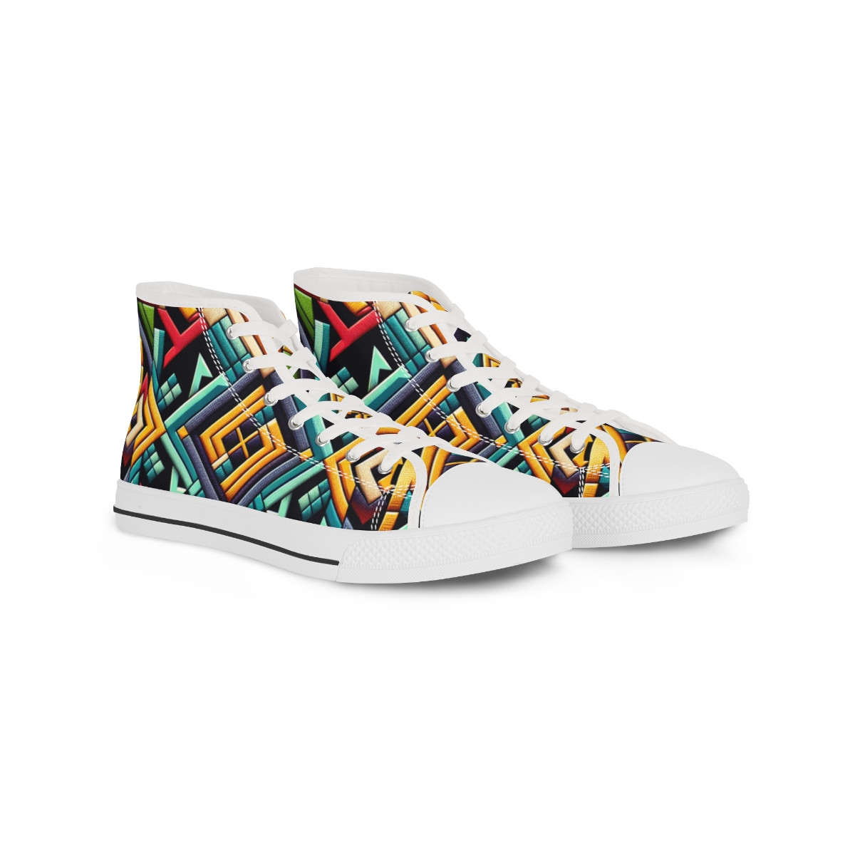 "AfroStride Kente Kicks" - Men's High top Sneakers