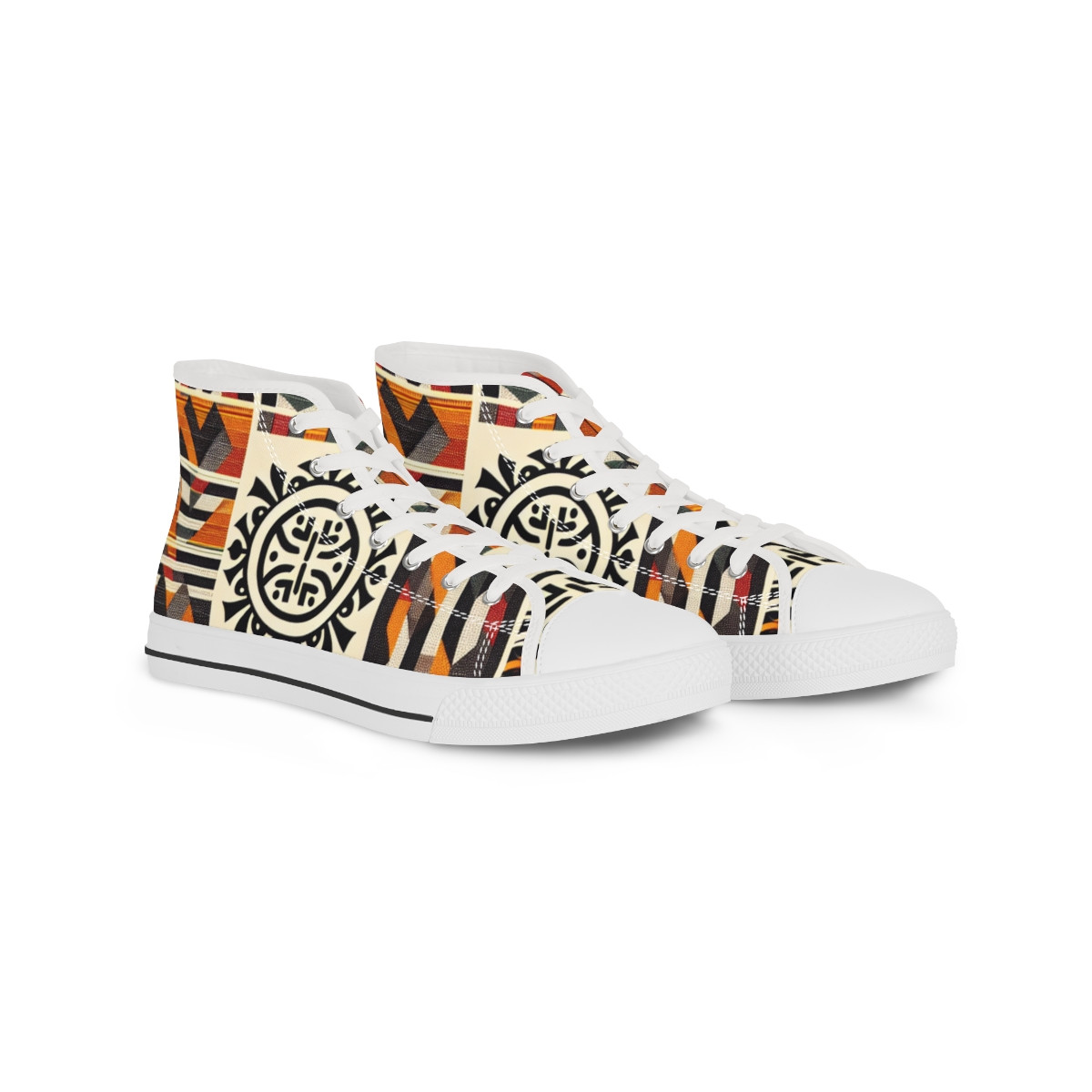 "AfroStride Kente Kicks" - Men's High top Sneakers