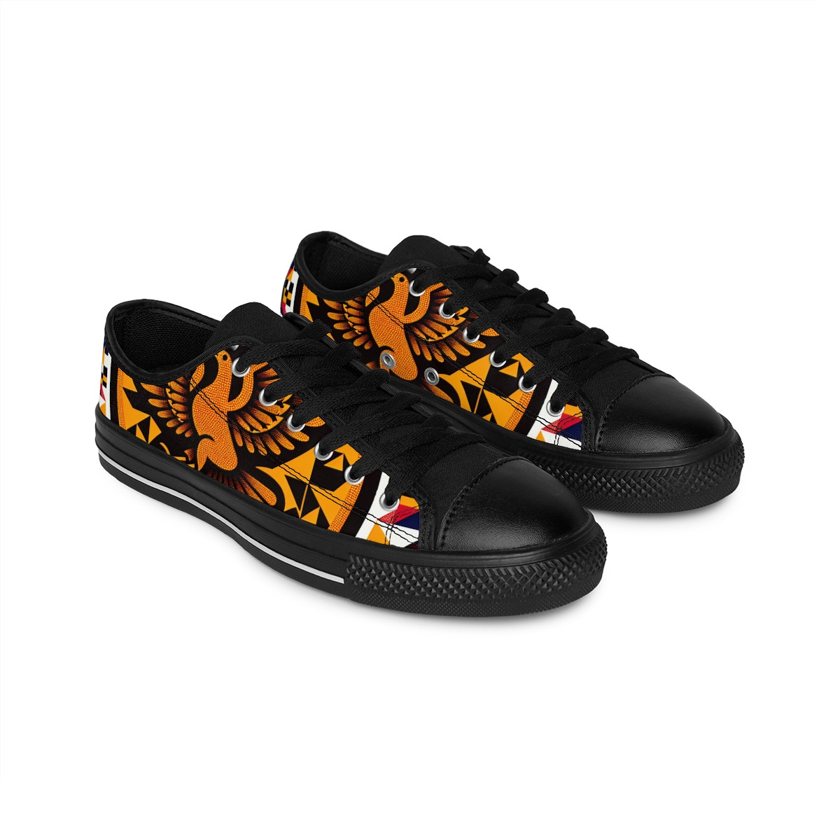"AfroFusion Kente Kicks" - Women's Sneakers