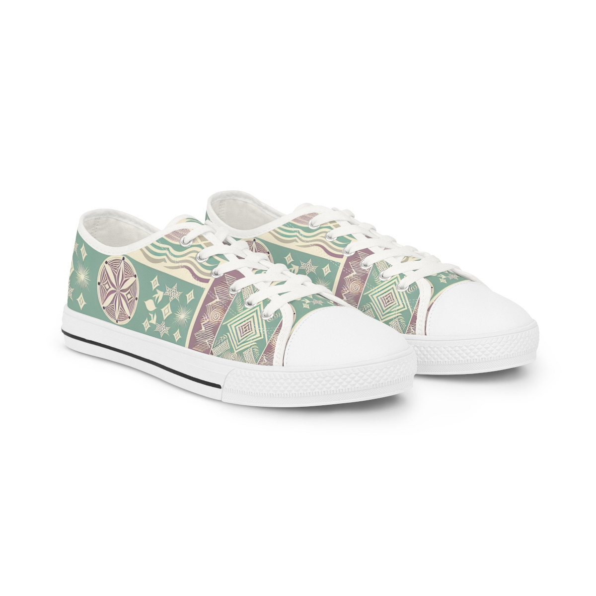 "AfroFusion Kente Kicks" - Men's Lowtop Sneakers