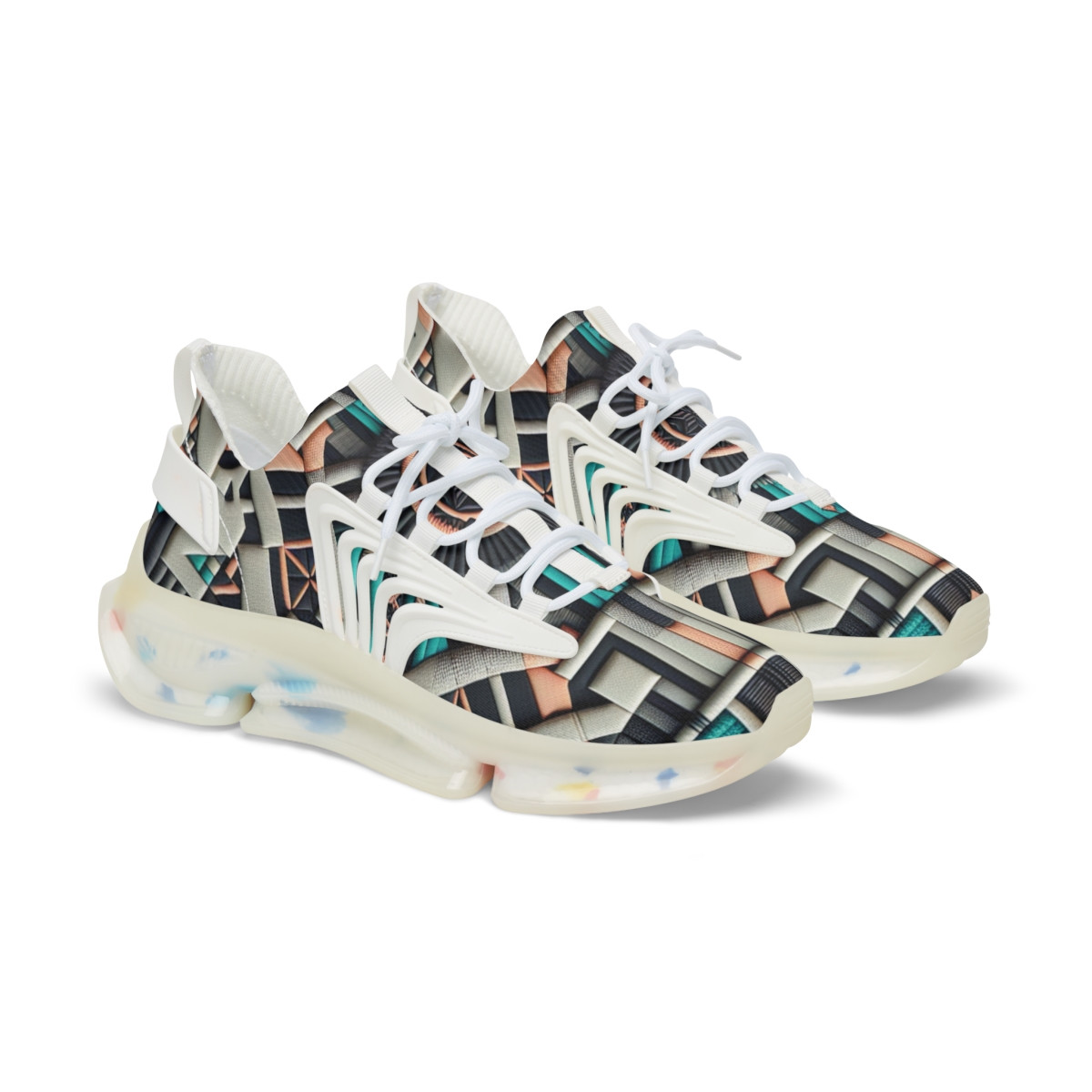 "AfroStride: Kente-Kicks" - Men's Mesh Sneaker