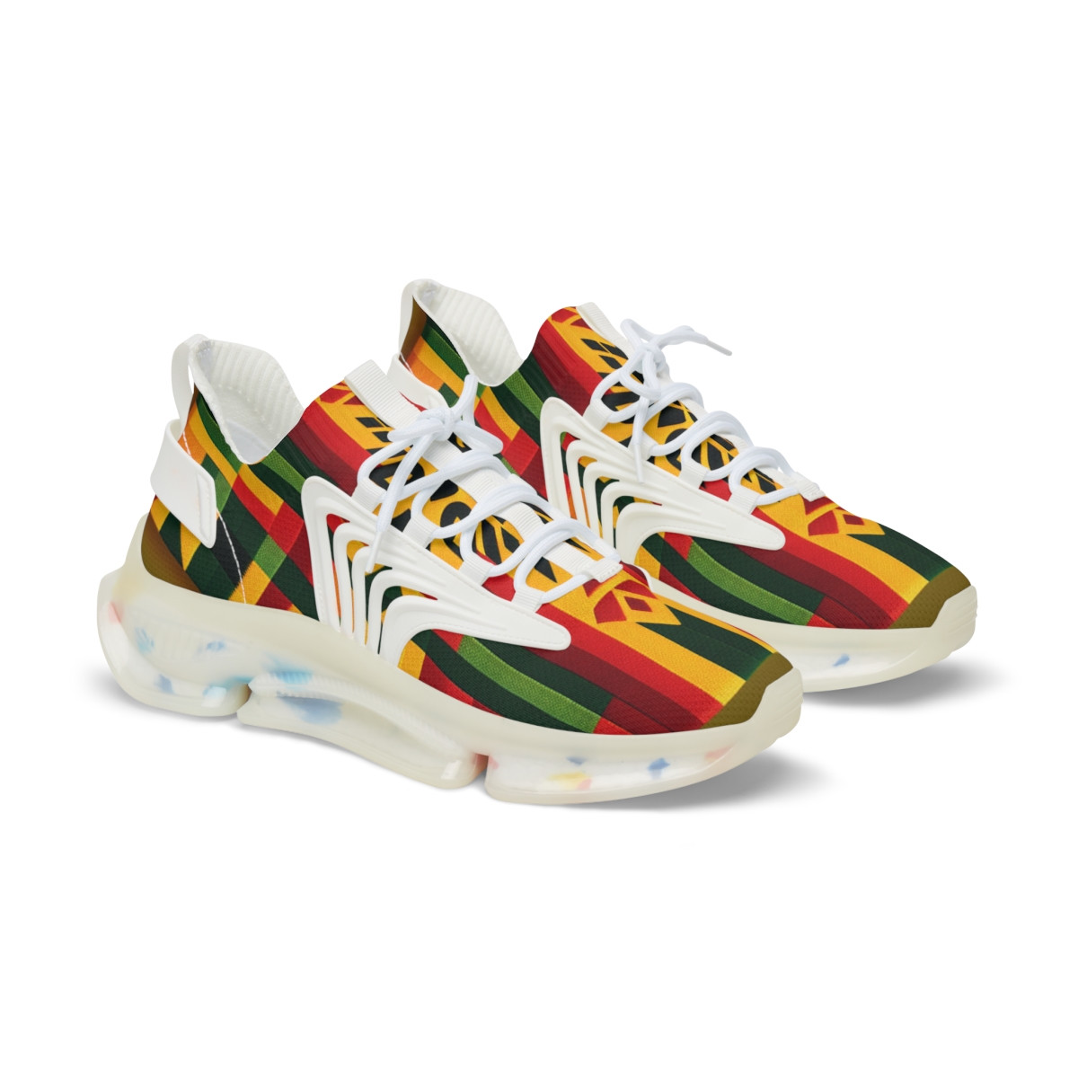"AfroRhythm Kente Kicks" - Men's Mesh Sneaker