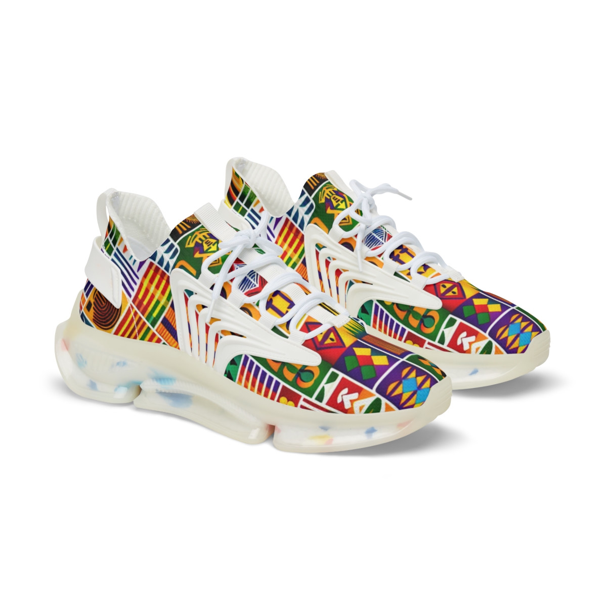 "AfroStride Kente Kicks" - Men's Mesh Sneaker