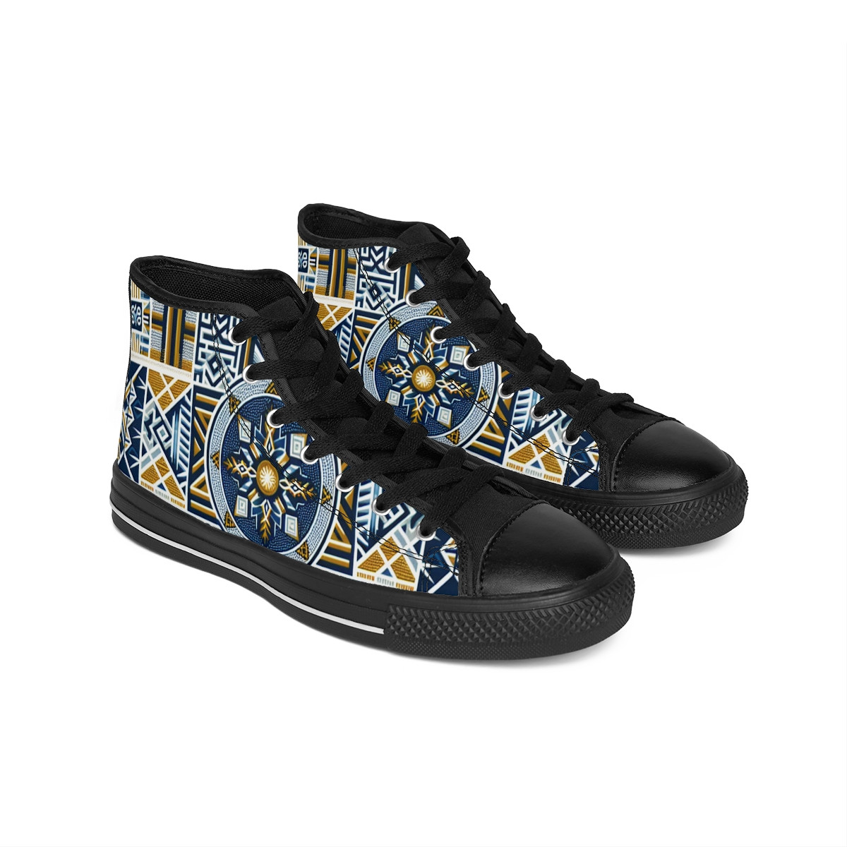"AfroVibrance Kente Kicks" - Men's Classic Sneakers