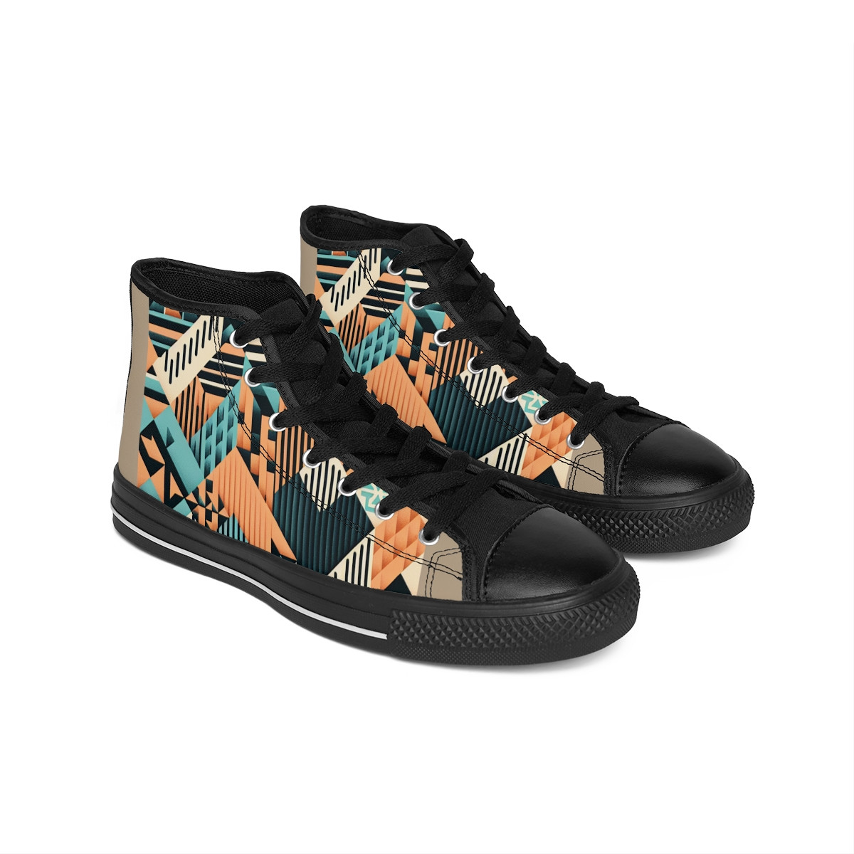 "AfroStylix Kaleidoscope Kicks" - Women's Classic Sneakers