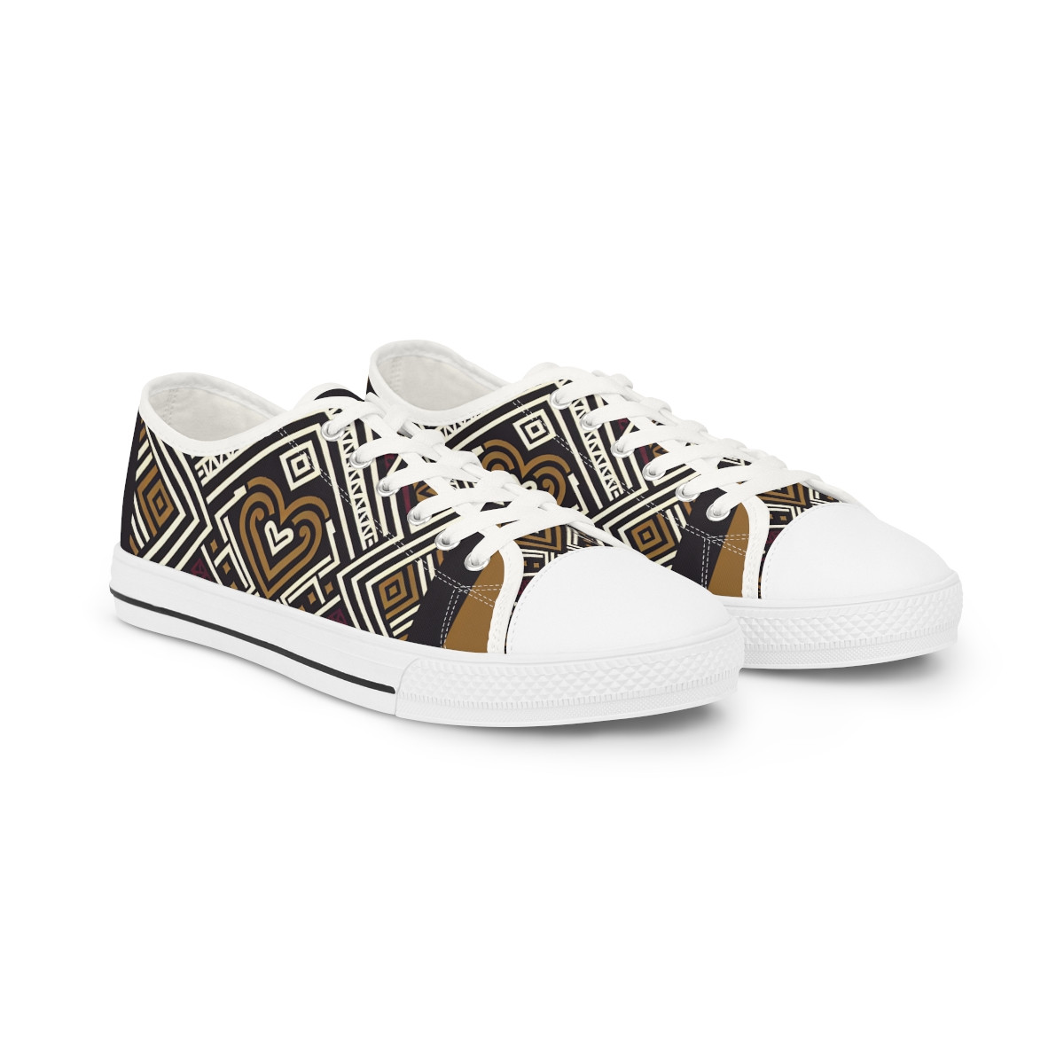 "AfroFusion Kente Kicks" - Men's Lowtop Sneakers