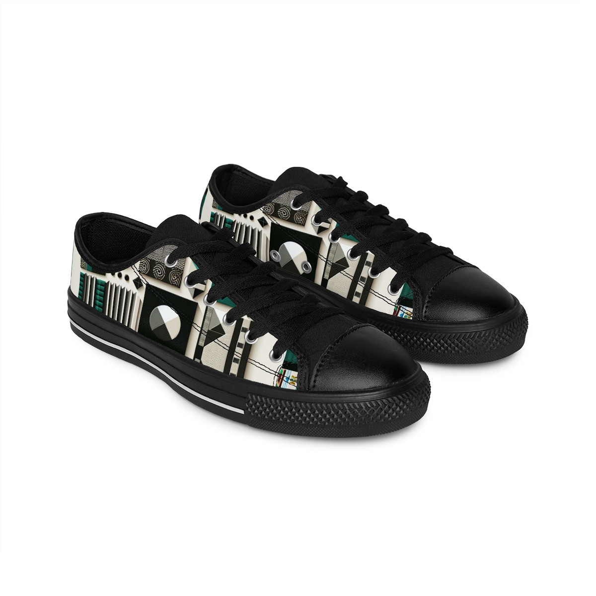 "AfroStride Kente Kicks" - Women's Sneakers