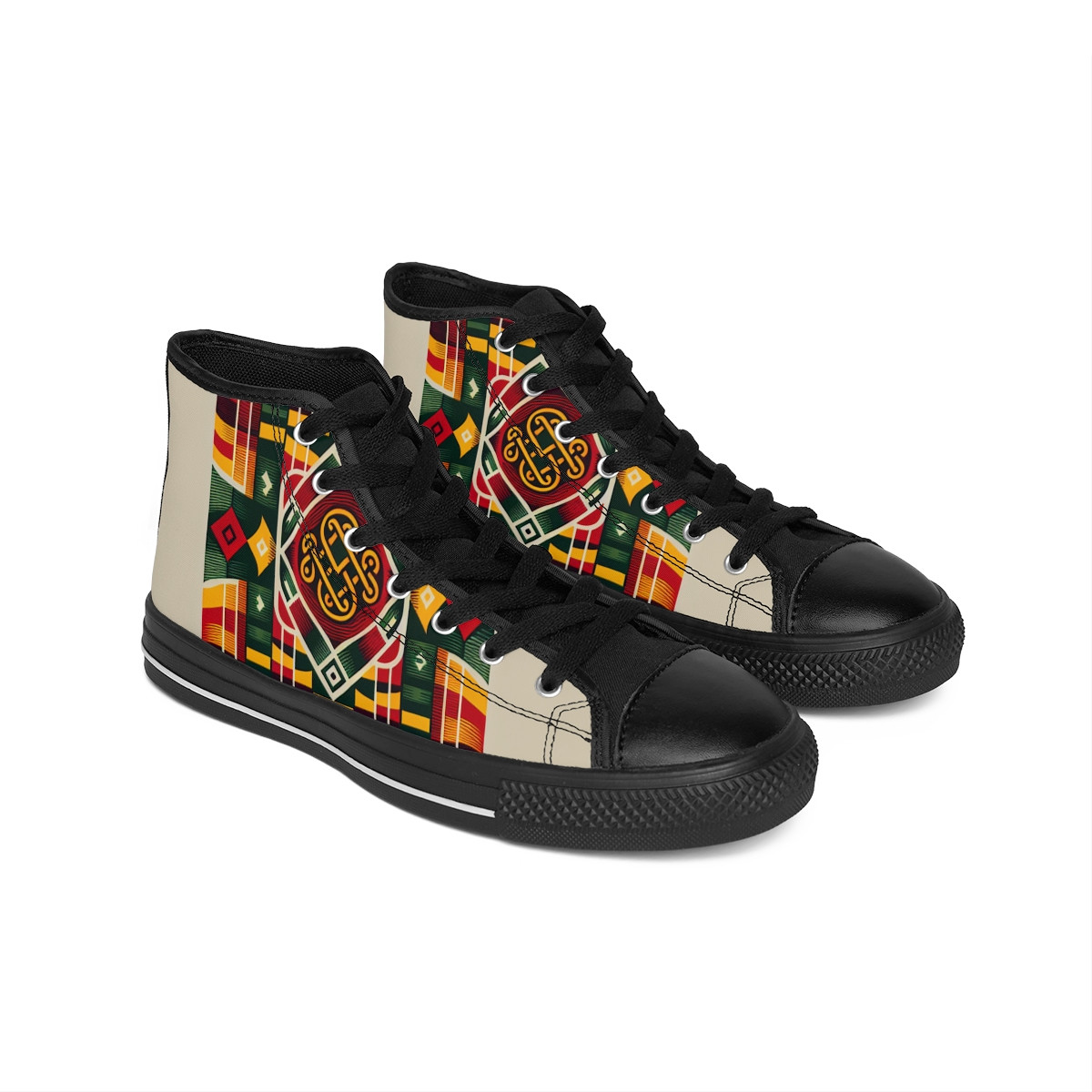 "AfroPulse Kente Kicks" - Men's Classic Sneakers