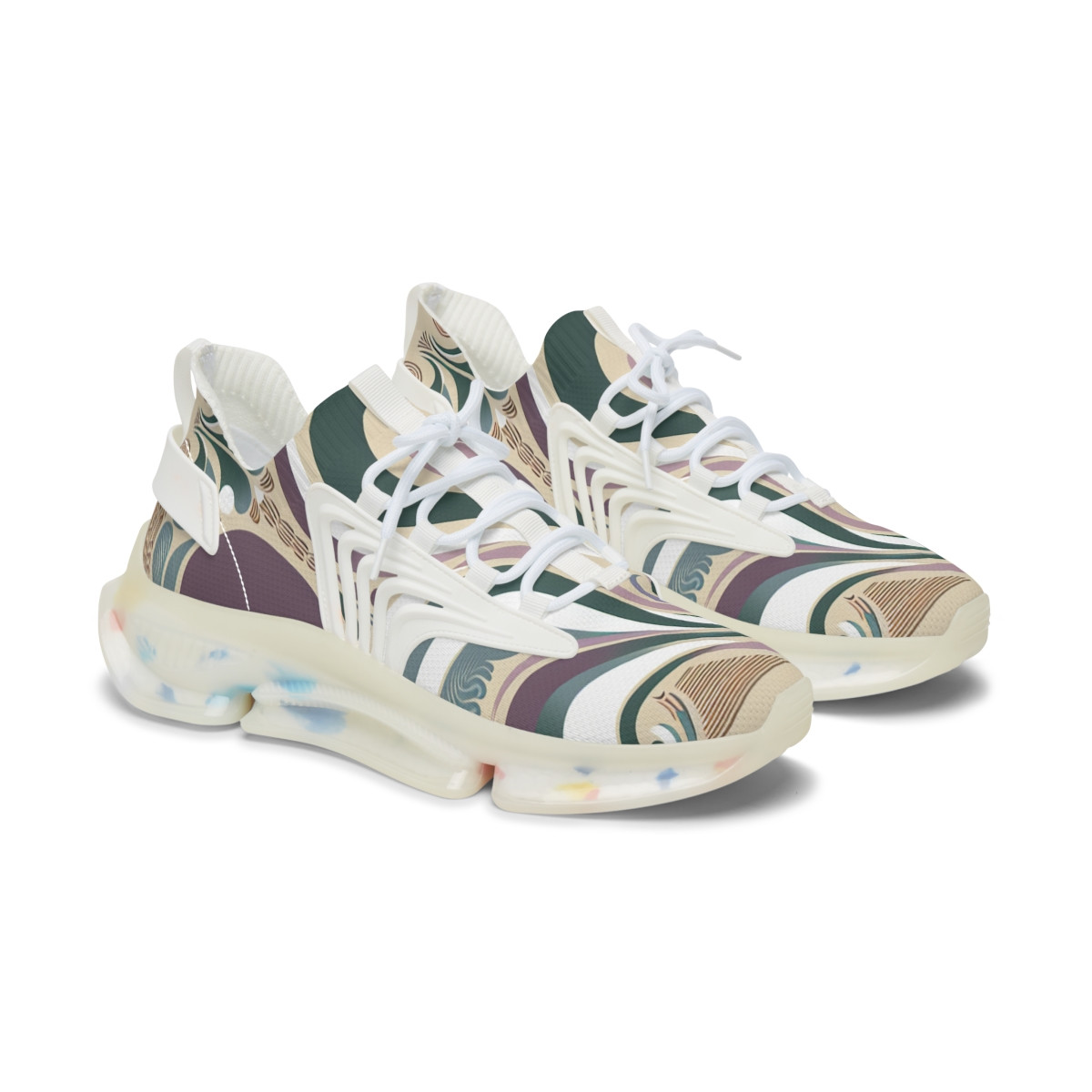 "AfroDazzle Kente Kicks" - Women's Mesh Sneaker