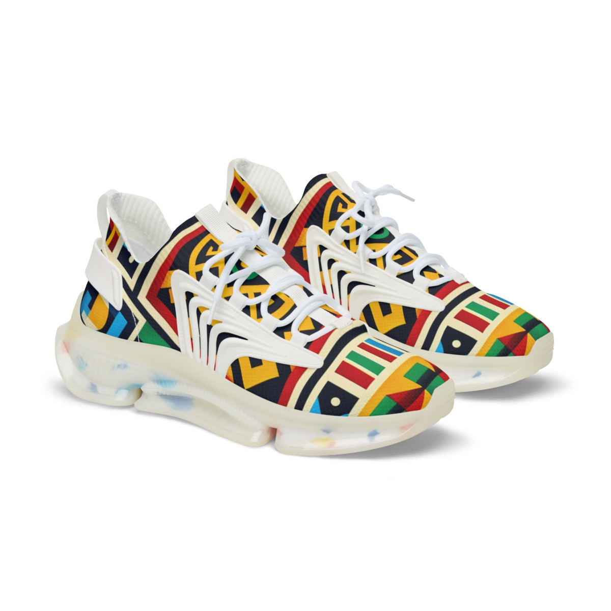 "AfroStride Kente Kicks" - Men's Mesh Sneaker