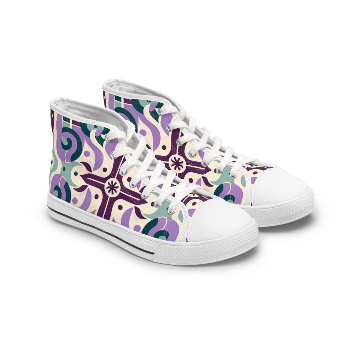 "AfroStride Kente Kicks" - Womn's High top Sneakers