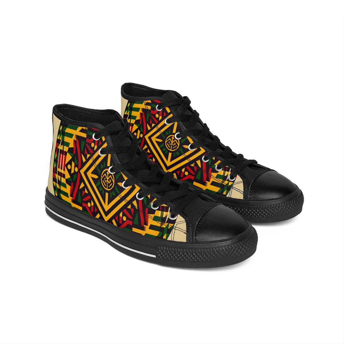 "AfroStride Kente Kicks" - Men's Classic Sneakers