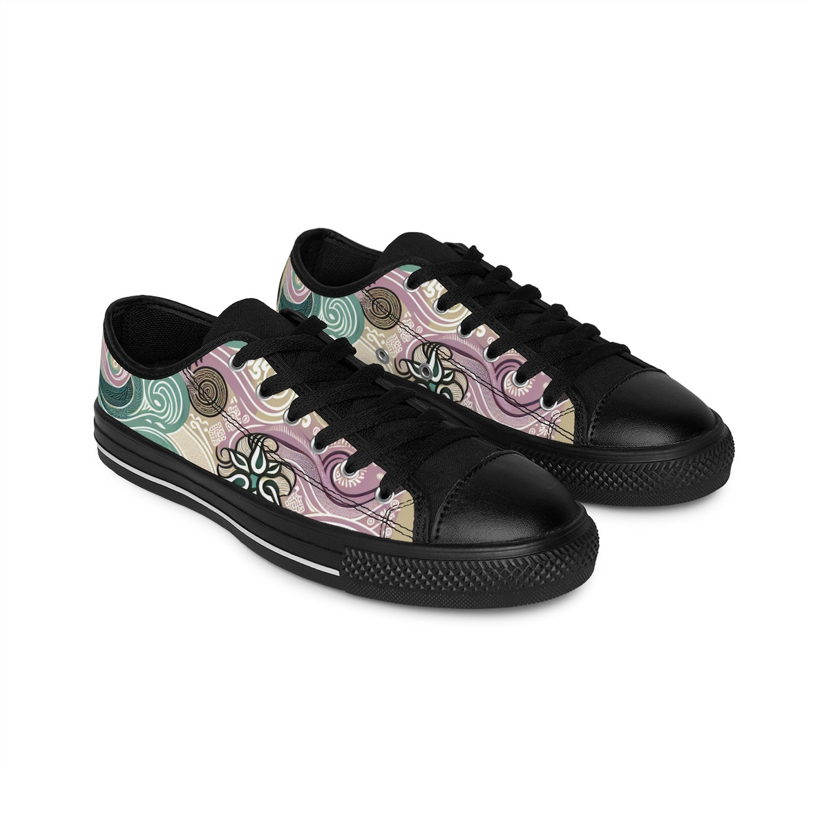 "AfroChic Kente Kicks" - Women's Sneakers
