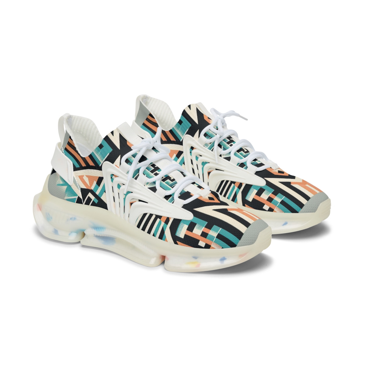 "AfroStride Kente Kicks" - Women's Mesh Sneaker