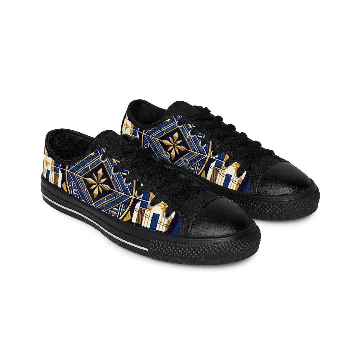 "AfroStride Royale Kente Sneakers" - Women's Sneakers