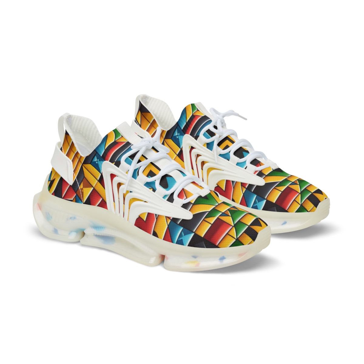 "AfroRhythm Kente Kicks" - Men's Mesh Sneaker